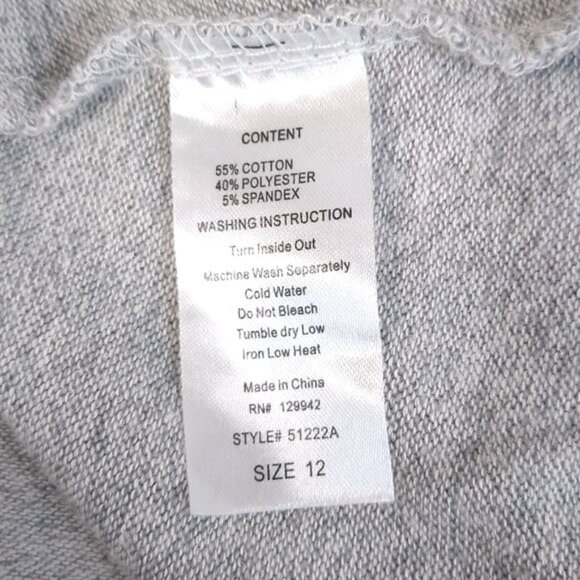 BTWEEN Size 12 Women's (Chest 32") Knit Long Sleeve Lattice Design Behind Neck - Picture 4 of 5